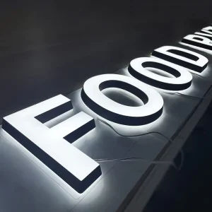 Custom-Shaped 12V Outdoor LED Acrylic Sign Illuminated Alphabet Letter for Display