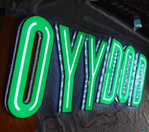 Custom Side Perforated LED Letters Stainless Steel Acrylic Light Box Sign Outdoor Commercial Advertising LED Channel Letter Sign