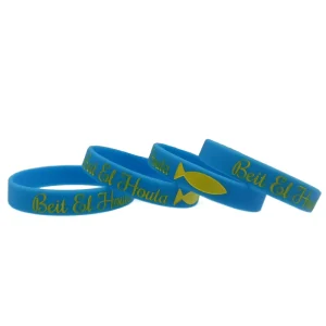 Custom Silicone Wristbands with Lettering and Embossed Printing for Advertising & Promotions