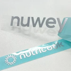 Custom Silver Gold Nickel Foil Stickers No Deformation for Cosmetic Jar Surface logo Silver Stickers