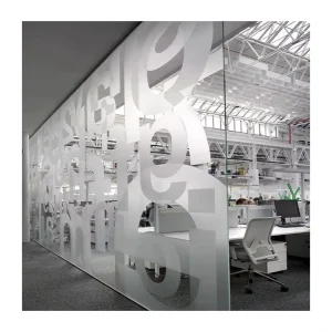 Custom Simple Frosted Window Films Decal Design Frosted Glass Meeting Room Lettering Privacy Vinyl Sticker for Glass Door