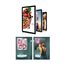 Custom Size A0 A3 Edge Lit LED Light Box Ultra Slim Aluminum Frame Magnetic Front Loading Illuminated Sign Board Hanging