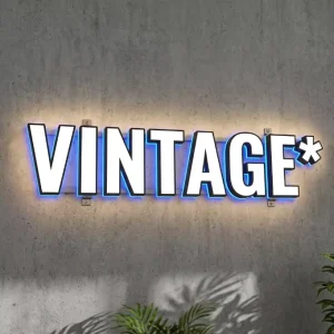 Custom Size & Color Acrylic Frontlit Backlit Back Lighted Sign LED Mini Channel Light Up Illuminated Back Lighted Sign Letters