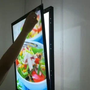 Custom Size Extreme Slim Magnet LED Light Box Rectangle Aluminum Frame Advertising Light Boxes