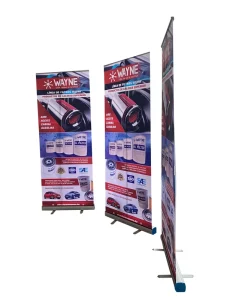 Custom Size Foldable Telescopic Roll Up Advertising Banner Roll Up Displays with Aluminum Stand