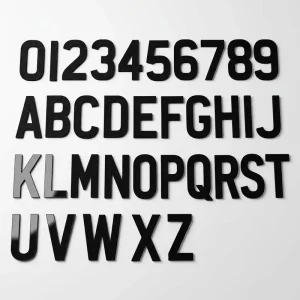Custom Size Font 4D Acrylic Letters Numbers Adhesive Plastic Acrylic 4D Digits Car License Plate Numbers Letters