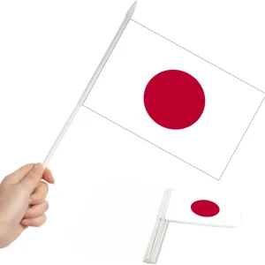 Custom Size Japanese Flag Small Stick Mini Handheld Advertising Flags From Japan