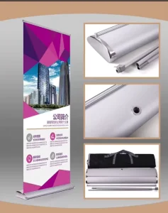 Custom Size OEM / ODM Advertising Display Roll-Up Banners with Logo and Stand