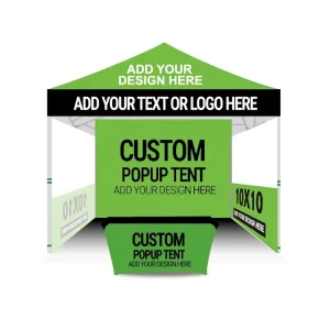 Custom Size Pop up Aluminum Frame Waterproof Advertising Tent with Digital Printing Portable Gazebo Canopy for Commercial Events
