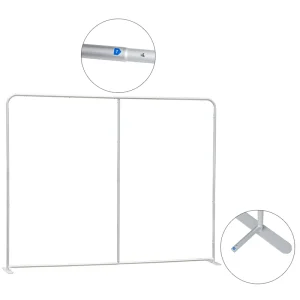 Custom Size Portable Display Background Wall Rack Detachable 32*1.0mm Aluminum Frame Exhibition Backdrop Stand for Photobooth