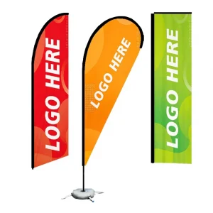 Custom Size Promotion Polyester Flags 3m Double sided Printed Animation Convention Ribbon Promotional Flag and Banner