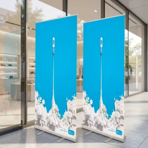 Custom Size Roll up Banner 80×200 Aluminum Frame Portable Printed Stand up Display Advertising Outdoor Exhibition Promotions