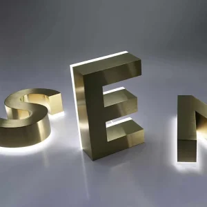 Custom Size Stainless Steel Waterproof IP65 Backlit LED 3D Letters for Real Estate Company Reception Wall