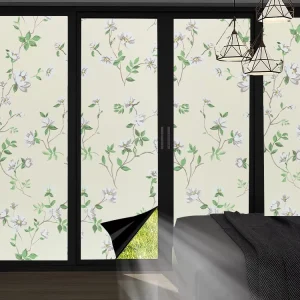 Custom Size Thickened Frosted Glass PVC Matte Frosted Surface Luxury Light Blocking UV Proof Blackout Static Privacy Window Film