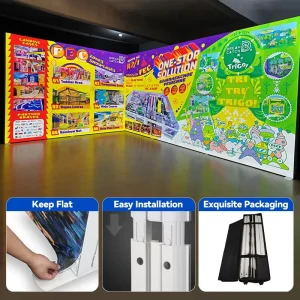 Custom Size Trade Show Booth for Retailers SEG Light Box Uniform Lighting Fabric Stand Removable Transport System