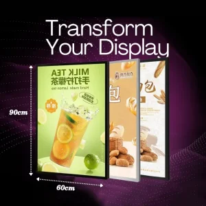 Custom Size Ultra Thin Light Box A1 A2 A3 A4 Energy Saving Slim Light Box for Retail Shop Cafe Bar