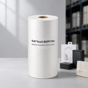Custom Size Velvet Silk Soft Touch BOPP Film Glossy Matte Anti Scratch Lamination Film for Cake Box Packaging Printing