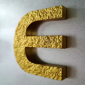 Custom Sizes Relief Corrosion Pattern Metal Letters for Eye Catching Displays