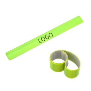 Custom Slap Band Reflective PVC Slap Wrist Bands Wrap Bracelet With Logo