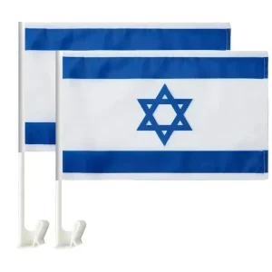 Custom Soccer Flags with Logo Football Decorations World Polyester Print Sublimation Blank Car Flags for Window
