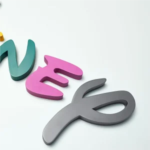 Custom Solid Alphabet Letter Sign Large Plastic Letters Stainless Steel 3D Letter Sign