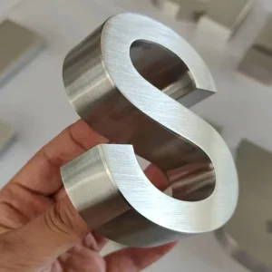 Custom Solid Stainless Steel Alphabet Decoration Letters Brushed Finish for Office Shops Hotels Bar Application Factory Direct