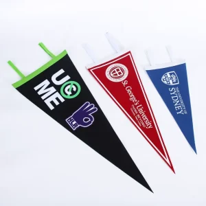 Custom Sports Decorative Felt Pennant University Football Club Hanging String Flag Triangle Banner Pennants
