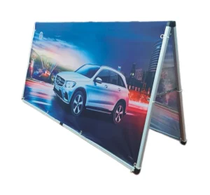 Custom Square A Board Frame Sideline Display Stand Outdoor Pop Up Aluminium Rectangular Banner