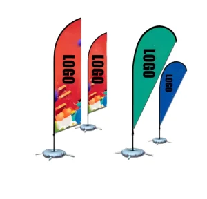 Custom Square Cotton Pennant Feather Flag Banners Carbon Fiber Flagpole Digital Printing for Outdoor Indoor Advertising Business
