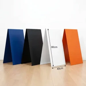 Custom Stainless Steel A-Frame Sign Double Sided Outdoor Pavement Sandwich Board for Event Storefront Advertising