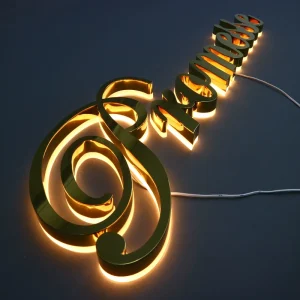 Custom Stainless Steel Acrylic High brightness 3D Letters LED Lights Front Illuminated IP65 Waterproof Outdoor Use Sign