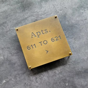 Custom Stainless Steel Aluminum Brass Waterproof Corrosion Sign and Office Buildings Hotel Home Advertising Use