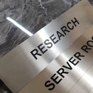 Custom Stainless Steel Aluminum Engraved Name Plate Room Signage Board Metal Door Sign for Business Office Entrance