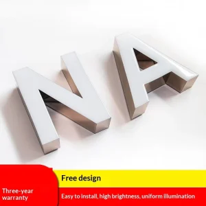 Custom Stainless Steel Back Light Word Mini Outdoor Light Box Billboard Decoration Traditional Style for Training Team Building