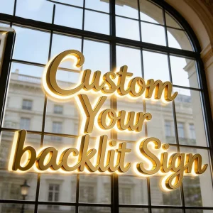 Custom Stainless Steel Backlit 3D Logo Sign Board LED Illuminated Wall Mounted for Beauty Salon Shop Front Business Decoration