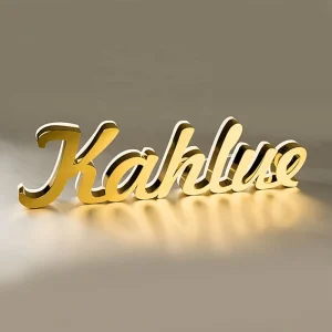 Custom Stainless Steel Backlit Sign 3D Metal Letter Logo Wall Mounted 1×1 Inch Outdoor Waterproof Storefront Advertising