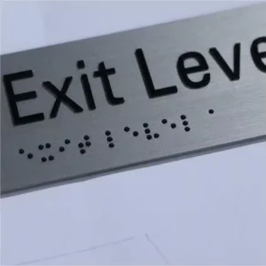 Custom Stainless Steel Braille Signage Wayfinding Room Signage Metal Braille Signage for Hotel