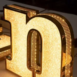 Custom Stainless Steel Hollow Side Punched LED Letter Sign Acrylic LED Letters Metal Billboard for Storefront