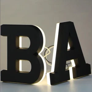 Custom Stainless Steel Metal LED Channel Letters Store Advertising Sign with No Light Source for Office Use
