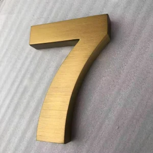 Custom Stainless Steel Metal Logo Wall Brass Letter Gold Office Logo Business Custom Metal Sign for Office Billboards