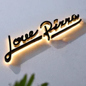 Custom Stainless Steel Metal Sign Chain Store Logo Backlit Outdoor Sign Letter for Commercial Makeup Store