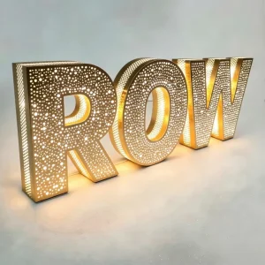 Custom Stainless Steel Perforated Letter Sign 3D Logo LED Sign Custom Sign for Business Outdoor Signage