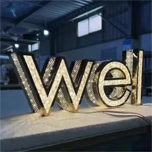 Custom Stainless Steel Perforated Side Lit LED Channel Letters DC for Advertising Hotels Bars Hospitals Outdoor Shop Signs