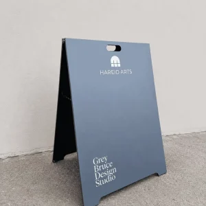 Custom Stainless Steel Sidewalk Sign Foldable Sandwich Board for Storefront Cafe Restaurant Advertising