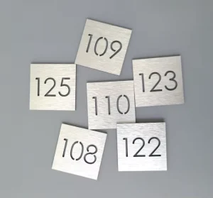 Custom Stainless Steel Table Number Sign with Stand for Restaurant and Bar Traffic Sign Display