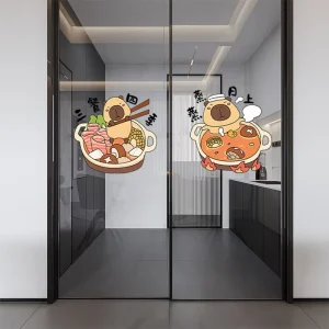 Custom Static Cling Decal Sticker Removable Glass Stickers Electrostatic PVC Sticker for Supermarket Shopping Mall Kindergarten