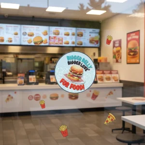Custom Static Cling Film Sheet PET Material Removable Window Decal Static Cling Sticker for Glass Sign Display