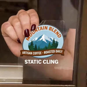 Custom Static Cling Window Sticker No Residue Glass Decal for Office Window Partition