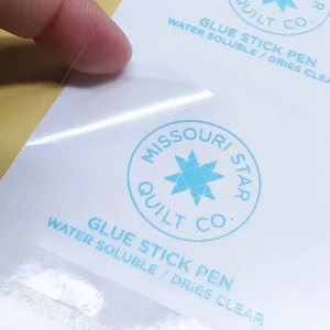 Custom Stationery Printing Pvc Waterproof Clear Label Stickers Fade resistant Transparent Adhesive Label