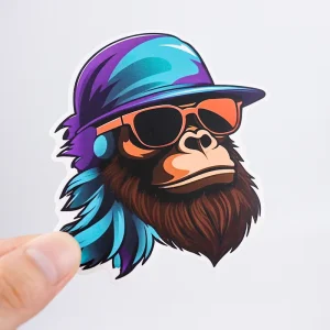 Custom Sticker Creator Waterproof Self Adhesive Customized Logo Vinyl Holographic Cartoon Die Cut Sticker